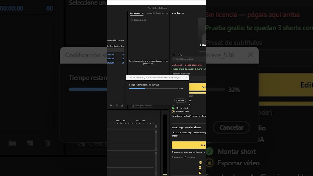 Tutorial de Auto Short: de un vídeo largo a un short vertical 9:16 dentro de Adobe Premiere Pro